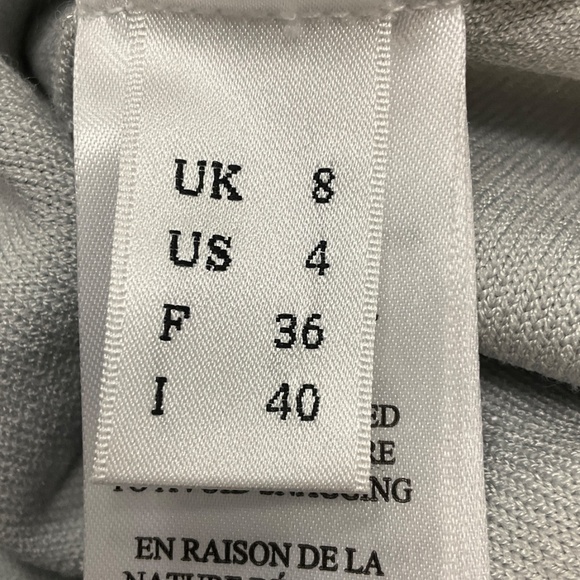 VB BODY BY VICTORIA BECKHAM SILVER LUREX FITTED MINI DRESS - Picture 6 of 6